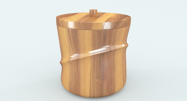 wooden ice bucket Model 3D .c4d .max .obj .3ds .fbx .stl .blend 