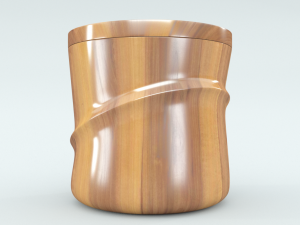 wooden ice bucket Model 3D