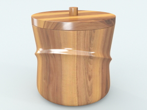 wooden ice bucket Model 3D
