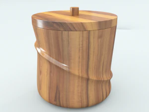 wooden ice bucket 3D Model