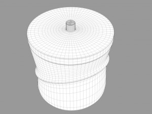 wooden ice bucket Model 3D
