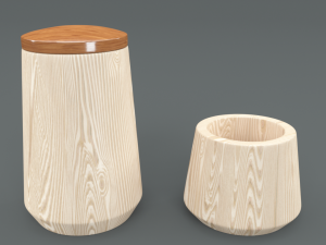 wooden bath accessories 3Dモデル