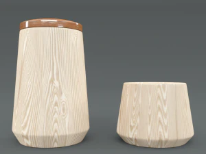 wooden bath accessories 3D Model