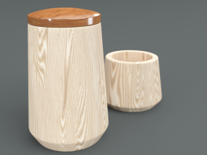 wooden bath accessories 3D-Modell