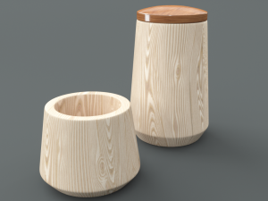 wooden bath accessories 3D-Modell