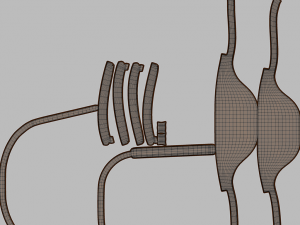contemporary wooden glass chair Modelo 3D