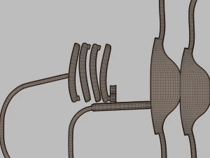 contemporary wooden glass chair 3D Model