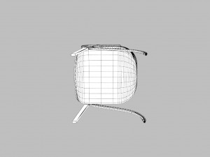 contemporary wooden glass chair Modelo 3D