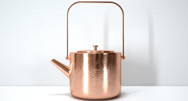 stainless copper tea kettle 3D-Modell .c4d .max .obj .3ds .fbx .stl .blend 