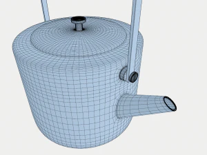 stainless copper tea kettle 3D Model