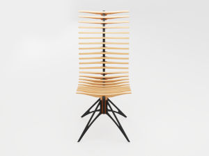 wooden skeleton chair 3D Модель