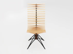 wooden skeleton chair 3D Model