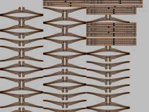 wooden skeleton chair 3D Model