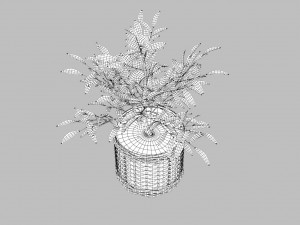 green plant in ceramic pot 3D 모델