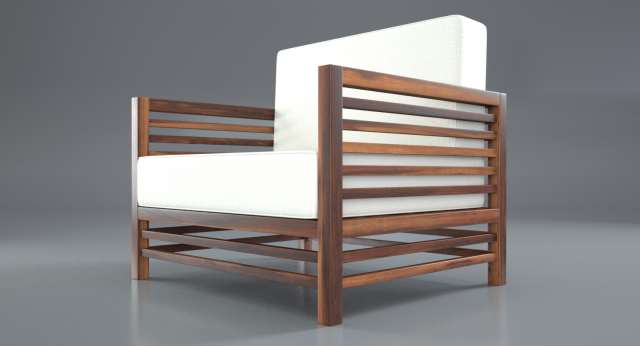 antique outdoor chair 3D Model .c4d .max .obj .3ds .fbx .stl .blend