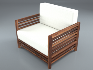 antique outdoor chair 3D Model