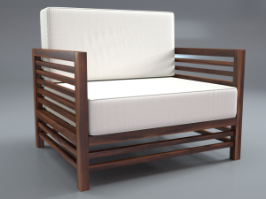 antique outdoor chair 3D Model