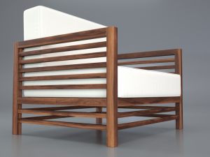 antique outdoor chair 3D Model