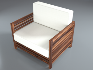antique outdoor chair 3D Model