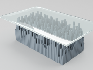 glass pvc table 3D 모델