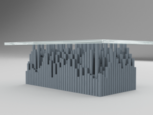 glass pvc table 3D Model