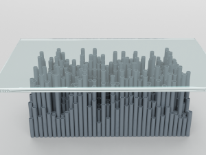 glass pvc table 3D Model