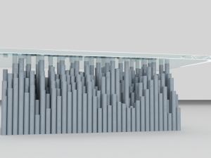 glass pvc table 3D Model