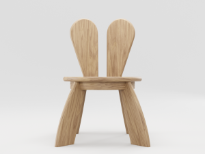 kid wooden minimalistic chair 3D Модель