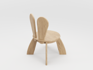 kid wooden minimalistic chair 3D Модель