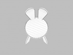 kid wooden minimalistic chair 3D Модель