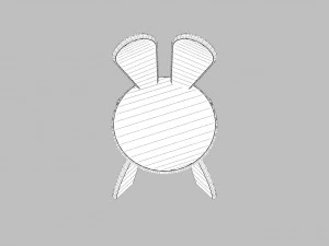 kid wooden minimalistic chair 3D Model