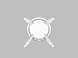 kid wooden minimalistic chair 3D Model