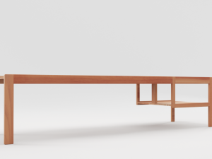 wooden childrens table Model 3D