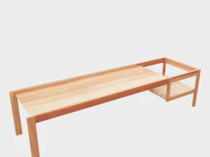 wooden childrens table 3D Model
