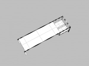 wooden childrens table Model 3D