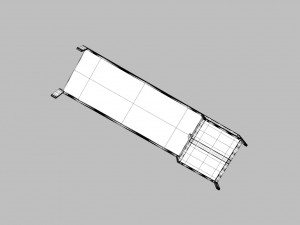 wooden childrens table Model 3D
