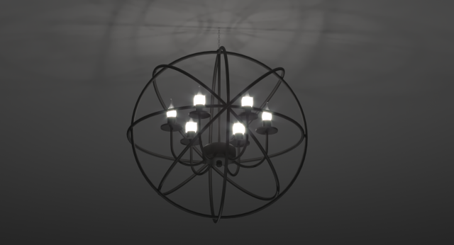 modern orbit chandelier 3D-Modell .c4d .max .obj .3ds .fbx .stl .blend 