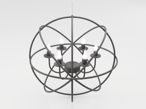modern orbit chandelier 3D-Modell