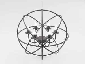 modern orbit chandelier 3D Model