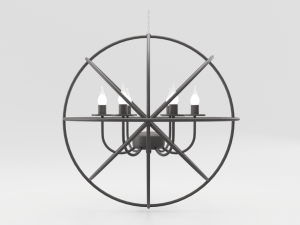 modern orbit chandelier 3D-Modell