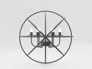 modern orbit chandelier 3D Model