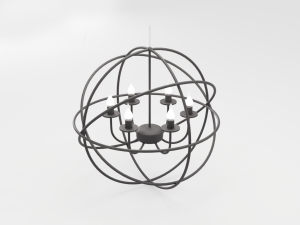 modern orbit chandelier 3D-Modell