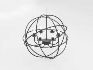 modern orbit chandelier 3D Model