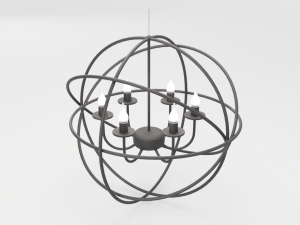 modern orbit chandelier 3D-Modell