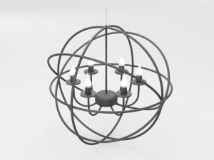 modern orbit chandelier 3D Model