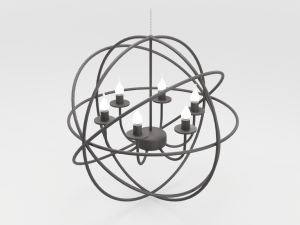 modern orbit chandelier 3D-Modell