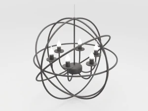 modern orbit chandelier 3D Model