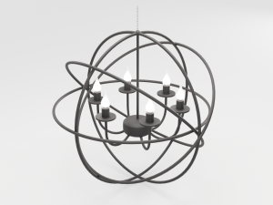modern orbit chandelier 3D-Modell