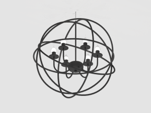 modern orbit chandelier 3D-Modell