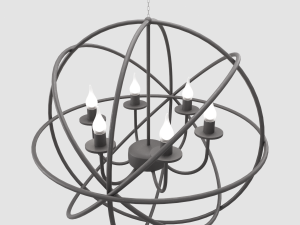 modern orbit chandelier 3D-Modell